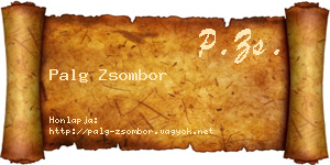 Palg Zsombor névjegykártya